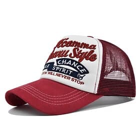 Hombre Gorra de Béisbol Sombrero para el sol Sombrero del camionero Gorra de malla Negro Vino Algodón Ajustable Moda Ropa Cotidiana Festival Letra Bordado Casu