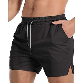Homme Short actif Short de survêtement Short Short d'été Poche Cordon Taille elastique Plein Confort Court Sport extérieur du quotidien Sortie Mode Décontracté