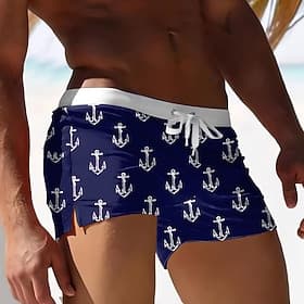 Per uomo Nautico Ancora Costumi da bagno Pantaloncini da mare Pantaloncini da Surf Misura del girovita medio Stampa 3D Hawaiano Surf Ferie Spiaggia Coulisse co