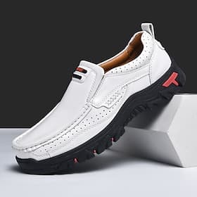 Witte instapschoenen voor heren, lichtgewicht, ademend en comfortabel, ideaal voor reizen, moderne vrijetijdsschoenen voor mannen, perfect voor eiland- en crui