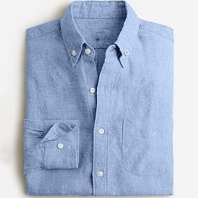 Men's Linen Shirt Summer Shirt Casual Shirt Plain Vacation Casual White Pink Sky Blue Brown Long Sleeve Tab Collar Spring Summer Clothing Apparel