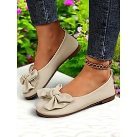 Women's Bowknot Barefoot shoes – Soft Wide Fit Shoes , Casual Comfortable Ballet Shoes for Daily Wear