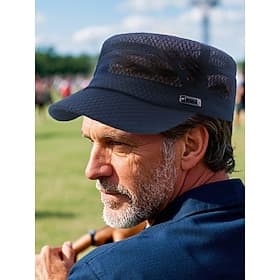 „Atmungsaktive Mesh-Militärkappe für Herren – leichte Sommermütze im Armeestil, taktische Sonnenblende für den Außenbereich zum Wandern, Angeln und für Sport"