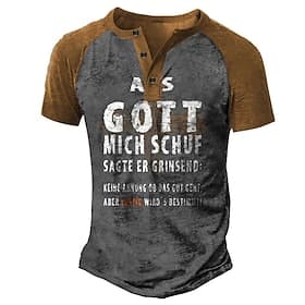 Männer Lustiges Grafik T-Shirt Kurzarm - Humorvolles deutsches Zitat Tee 'Als Gott mich erschuf sagte er es würde lustig werden!'