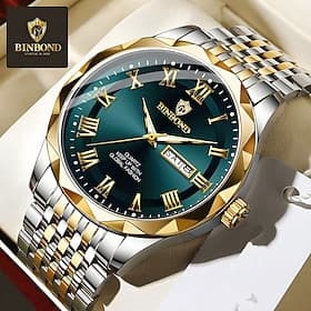 Luxury Man Watch Quartz Waterproof Luminous Date Chronograph Leather Men Wristwatch Military Sports Men's Watches B6367