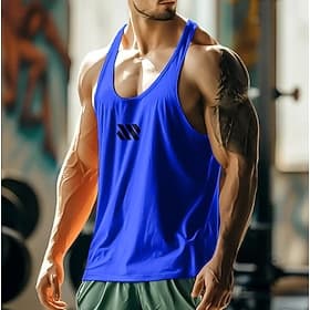 Men's Tank Top Vest Sleeveless Shirt Gym Muscle Tee Sleeveless U Neck Summer Plain Fashion Classic Comfortable Casual Gym Sports Light Grey Top Tee for Men