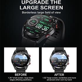 iMosi HW20 Smart Watch 1.52 inch Smartwatch Fitness Running Watch Bluetooth Pedometer Call Reminder Sleep Tracker Compatible with Android iOS Unisex Hands-Free
