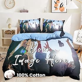 Graduation 100% Natural Cotton Customised Printed Bedding Set Best Graduation Gift Personalized Gift Duvet Cover Set Bedding Set Friends, Family
