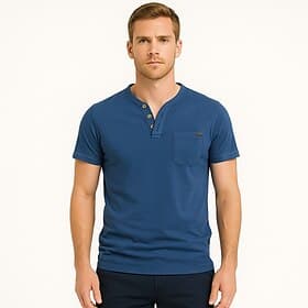 Homme T-shirt Manche Courte Col en V Été Toutes saisons Couleur Unie Quotidien Décontracté Quotidien Occasionnel Avec Poches Col en V Vacances Décontracté Occa