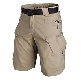 Men's Cargo Shorts Hiking Shorts Military Summer Outdoor Regular Fit Waterproof Quick Dry Shorts Elastic Waist Zipper Pocket Black Brown Hunting Climbing Campi