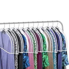 12pcs Clear Vinyl Shoulder Covers Garment Protectors Handy Laundry Keep your Suits, Dresses, Blouses, Dust Free. Protect and Store your Clothing