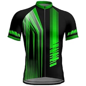 Per uomo Maglia da Ciclismo Geometrico Manica Corta Bicicletta Maglietta Maglia con 3 tasche posteriori Mountain Bike MTB Asciugatura Rapida Design Anatomico A