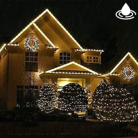 10m 100 LEDs 12V Niederspannungs-Lichterketten Hochleistungs-LED 1 x 12V 2a Adapter warmweiß weiß blau wasserdicht dekorativ im Freien wasserdicht Gartenleucht