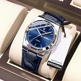 Luxus Quarz Herren Sportarmbanduhr wasserdicht leuchtendes Datum Woche Edelstahl klassische Herren Uhr