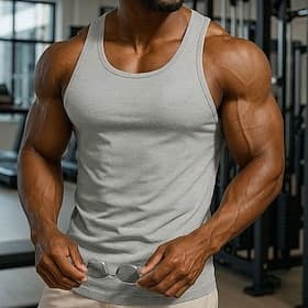 Per uomo Canotta Maglietta smanicata Canottiera Maglietta senza maniche Senza Maniche Girocollo Primavera Estate Semplice Motivo Moda Designer Vacanza Streetw