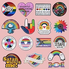 Pride Month LGBTQ Rainbow Pin for Love Unity and Pride Approx 3x3cm
