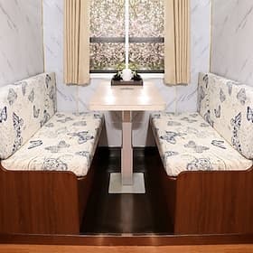 Printed Stretch RV Dinette Cushion Covers - Full Coverage Elastic Slipcovers for Camper Seats - Stylish and Durable