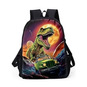 Dinosaurier-Rucksack-Set für Jungen, 3-teiliger T-Rex-Schulrucksack mit Lunchtasche und Federmäppchen, leichter Rucksack mit großem Fassungsvermögen für die Gr