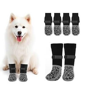 Anti Slip Dog Socks to Prevent Licking Paws Dog Shoes for Hot Pavement Dog Booties for Small Medium Large Senior Dogs Traction Control Boots Paw Protectors fo