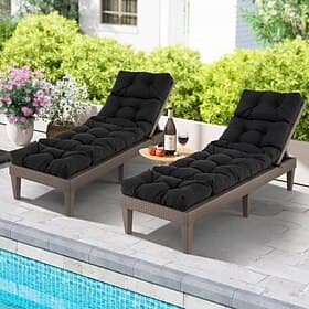 Waterproof Indoor Outdoor Patio Chaise Lounge Cushion, Thickened Recliner Lounge Chair Cushion for Pool Chair, Balcony Chair