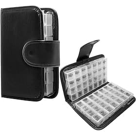 Pilulier de 14 jours avec étui de voyage en PU, pilulier hebdomadaire matin/soir, 56 compartiments, récipient à médicaments portable pour pilules de jour et de