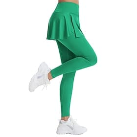 Dame Ensfarget Uformelt skjørt Tennisskjørt med leggings Flettet Sidelommer Hurtigtørkende Tennis Golf Pickleball Bunner Svart Hvit Lilla Tennis klær