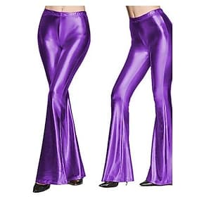 Dames Broek Strakke broek Uitlopende broek Broek van imitatieleer Vakantie Modieus Streetwear Volledige lengte Hoge taille Effen Kleur Elastische taille Lichtg