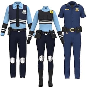 Detective de animales Policía Conejito Accesorios Disfraz Body Película de aventuras Cosplay for Unisexo Niños Adulto Víspera de Todos los Santos Carnaval Rend