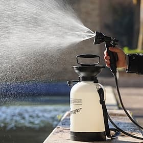 Douche de camping portable, 10 modes de pulvérisation, pulvérisateur à pression isolé, douche extérieure à eau chaude pour la randonnée, la plage, le lavage de
