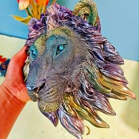Silikonharzformen mit Löwen- und Wolfskopf, perfekt für DIY-Kunsthandwerk und Heimdekoration