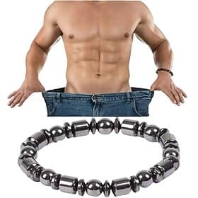 2pcs Magnetic Beaded Stretch Bracelets, Simple Black Magnetic Therapy Bracelets for Health, Weight Loss, Gift for Holidays and Special Occasions