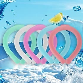 Tragbarer Nackenkühlschlauch, wiederverwendbarer Gel-Eisbeutel-Kühlring für den Sommer, tragbarer Nackenmassager mit Sonnenstich-Prävention