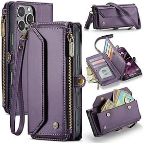 Handy Hülle Handyhüllen Für iPhone 17 Pro Max 17 Air 16 15 14 Pro Max Plus 16e 13 12 11 Pro Max Mini Brieftaschenhülle mit Trageriemen Mit Handgelenkschlaufe S