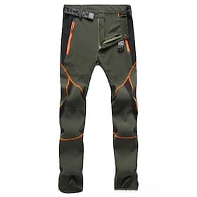 Herren Wanderhosen Patchwork Herbst Außen Normale Passform Wasserdicht Schnelltrocknend Leicht Elastisch Unterteile Elastischer Bund Reißverschlusstasche Schwa