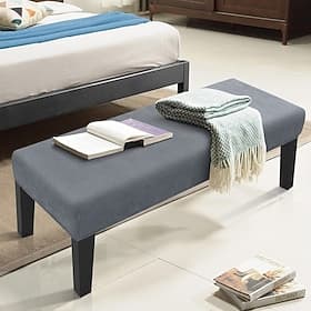 Waterproof Resistant Covers for Dining Room, Stretch Jacquard Bench Slipcover Anti-Dust Removable Washable Chair Seat Slipcovers Protector