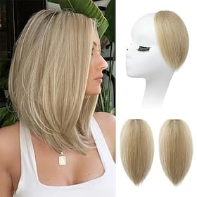 Clip-in-Haar-Volumizer, 2 Stück, 20,3 cm, kurze, dicke Clip-in-Haarteile für mehr Volumen für Frauen mit dünnem, feinem Haar – mittelblond