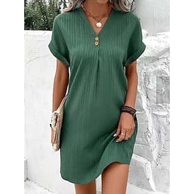 Women's Mini Dress Corset Dress T Shirt Dress Tee Dress Shift Dress Casual Vacation Daily Regular Fit Graphic Short Sleeve V Neck Black Pink Wine Blue Summer