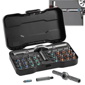 DIY Screwdriver 24 in 1 2025 New 24 in 1 Multi-bit Magnetic Screwdriver Set, Magnetic Screwdriver Set, Multi-purpose Ratchet Wrench Screwdriver S2 Magnetic Dri