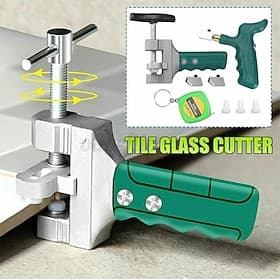 Kit de coupe-carreaux de verre, couteau de coupe diamanté portatif pour carreaux de verre épais en céramique, outil de découpe manuel et portable pour bricolag