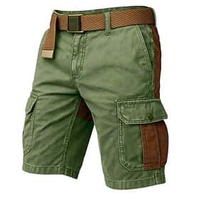 Men's Cargo Shorts Outdoor Shorts Casual Shorts Hiking Shorts Patchwork Multi Pocket Straight Leg Color Block Wearable Moisture Wicking Knee Length Casual Dail
