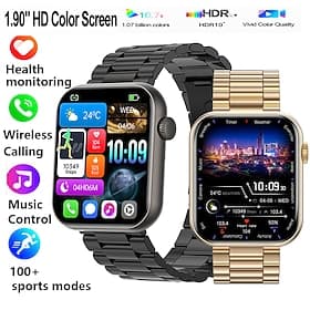 iMosi HW92 Smart Watch 1.9 inch Smartwatch Fitness Running Watch Bluetooth Pedometer Call Reminder Sleep Tracker Compatible with Android iOS Unisex Hands-Free
