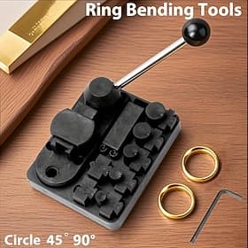 Compact Ring Bending Tool - Jewelry Making Kit with Adjustable Wire Bending Jig Set Ring Resizer Machine for DIY Craft Jewelry Artistic Wire Forming DIY Ring