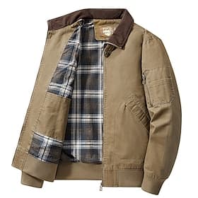 Homme Vest Bomber Veste Décontractée Vacances Quotidien Avec Poches Printemps Automne Uni Mode Classique Revers Régulier Noir Chameau Vert Véronèse Beige Veste