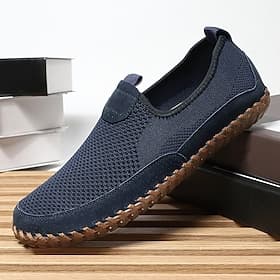 Atmungsaktive Herren-Slip-On-Wanderschuhe aus Strick – leichte Mesh-Sneaker für Sommerreisen, Outdoor-Aktivitäten und Komfort im Alltag