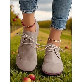 Weiche, flache Damenschuhe mit breiter Spitze, bequemer Freizeitstil, ideal für den Alltag, Spaziergänge und Outdoor-Aktivitäten im Herbst