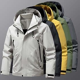 Hombre Chaqueta deportiva Chaqueta para senderismo Anorak Chaqueta cortavientos Deporte Casual Impermeable Cortavientos Full Zip 3 en 1 Primavera Otoño Inviern