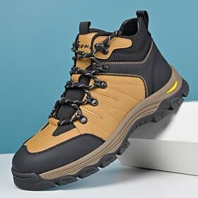 Men's High-Top Hiking Shoes with Ankle Support, Non-Slip Outdoor Trekking Boots for Mountain Adventures Climbing