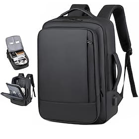 Diebstahlsicherer Laptop-Rucksack für Damen und Herren mit USB-Ladeanschluss, wasserdichter Business-Reiserucksack für Uni, Arbeit und Alltag, geräumige Tech-T
