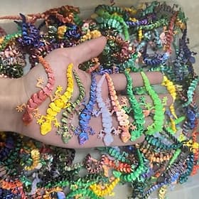 20pcs 3D Printed House Lizard Ornaments, 3.54-inch PLA Colorful Gecko Figurines for Christmas, Easter, Valentine's Day, and Holiday Decorations