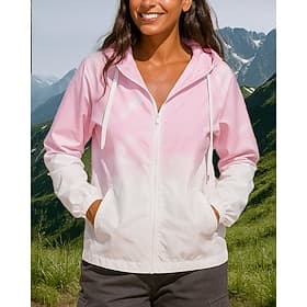 Femmes Coupe-Vent Veste softshell Veste de randonnée Extérieur Imperméable Coupe-vent Tenues de randonnée Vêtements de randonnée Printemps Automne Top Camping